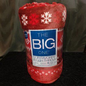 NWT "The Big One" red plush throw